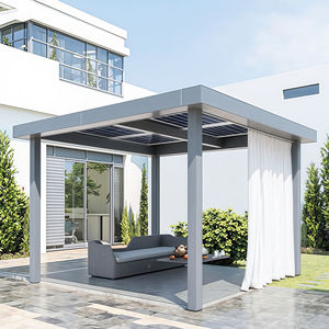 Gazebo Motorizado de Aluminio Premium <span class=keywords><strong>con</strong></span> Luces LED Solares, Pérgola Inteligente para <span class=keywords><strong>Terraza</strong></span> y Patio de Villas de Alta Gama - Product Image 1