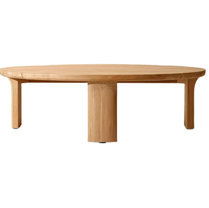Mesa de Centro Redonda de Madera de Teca para Exteriores <span class=keywords><strong>Lagos</strong></span>, Muebles de Exterior Personalizados para Sala de Estar, Hotel, Estilo Moderno - Product Image 2
