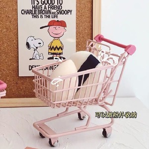 ตะกร้าเก็บของโลหะขนาดเล็กสำหรับ Shopify Dropshipping ตะกร้าใส่เครื่องสำอางน่ารัก ใช้จัดระเบียบและโชว์สินค้าบนโต๊ะ - Product Image 2