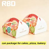 Boîte d'emballage de gâteau en papier de luxe personnalisée de qualité alimentaire avec poignée pour anniversaire et mariage, vente en gros