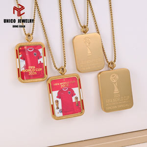 Collar de Fútbol de Austria para Hombre, Acero Inoxidable, Collar de la Copa Mundial 2026 para Hombre, Collar de Acero Inoxidable para Hombre de la Copa Mundial 2026 - Product Image 3