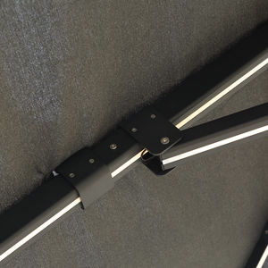 Moderno impermeabile in alluminio LED a sbalzo parasole ombrello pieghevole leggero per Patio giardino parco mobili da esterno - Product Image 3