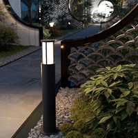 Applique murale extérieure populaire en aluminium et verre, lampe de jardin étanche à LED, lampadaire