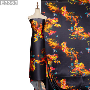 100% natürlicher Seidensatin-Stoff Charme use Blumen druck Luxus Traditional Heavy Real by the Meter für Kimono - Product Image 2