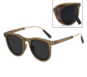 2024 Lunettes de soleil unisexes à monture carrée avec protection UV400 Lentilles polarisées en polycarbonate Style <span class=keywords><strong>punk</strong></span> noir Cadres disponibles - Product Image 1