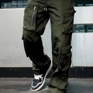 Pantalones Deportivos de Alta Calidad Personalizados, Estilo Urbano, Holgados, Anchos, Cortavientos, de Nailon para Montañismo y Atletismo para Hombre - Product Image 4