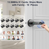 AGSHOME Cartes IC-Porte-clés RFID pour serrures intelligentes 13.56MHz Matériau PVC EPOXY Portée 3-10cm Compatible Tuya TTLock Smart Systems