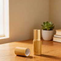 Tube de baume à lèvres vide rechargeable personnalisé 2026 avec logo sur mesure, format voyage, emballage cosmétique