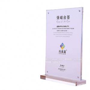 Exhibidor de Acrílico Personalizado en Forma de T, de una Sola Cara, Tamaños A4, A5 y A6, para Mesa, Vertical, para las Industrias del Caramelo y del Cemento - Product Image 3
