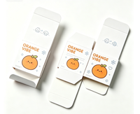 Boîtes à cartes pliables vierges avec logo personnalisé, impression de dessins animés, emballage pour mini cosmétiques, bijoux, cadeaux faits main, cadeaux de fête