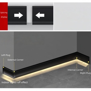 <span class=keywords><strong>Plinthe</strong></span> en alliage d'aluminium encastrée en gros d'usine avec lumières LED <span class=keywords><strong>plinthe</strong></span> murale décorative pour mur d'<span class=keywords><strong>escalier</strong></span> à la maison - Product Image 2