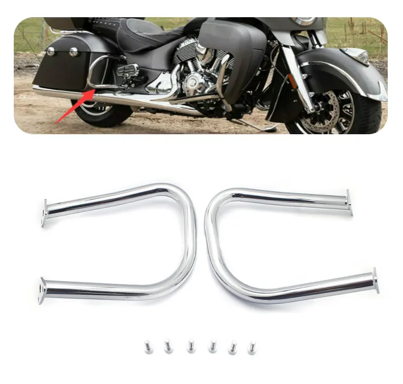 Chrome Engine Guard Highway Rear Protector Crash Bars For Indian Roadmaster Vintage Dark Horse Chief Classic 2014-2021