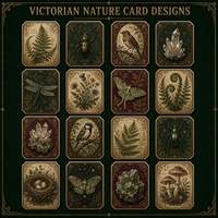 Victorian Nature Archive – Coffret de cartes à collectionner en métal gravé de qualité supérieure pour collectionneurs professionnels et amateurs d'art botanique
