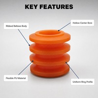 Bague en polyuréthane pour machines industrielles et automobiles, haute élasticité, absorption des chocs, anti-vibrations
