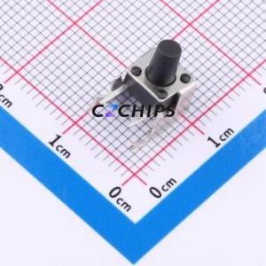 TS013-CBW0FH8.5 Tactile Switch Through hole-4P,7.5x7mm Switch Single Pole Single Throw Round Button 2.5N Right Angle Insert - Product Image 1