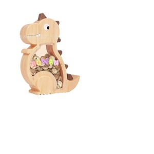 Tirelire dinosaure en bois pour les tout-petits, tirelire à monnaie, pour les enfants de 2 à 4 ans - Product Image 5