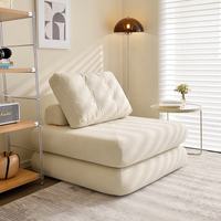 Rechteckiges Stoff-Schwamm-Sofabett Modernes Modulares Design Abnehmbares Einzelsitzkissen Komprimierbar Wohnzimmer