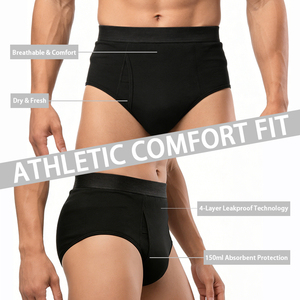 Culotte d'Incontinence <span class=keywords><strong>Urinaire</strong></span> <span class=keywords><strong>pour</strong></span> <span class=keywords><strong>Homme</strong></span>, Coton Bambou Imperméable, Sous-vêtement Lavable <span class=keywords><strong>pour</strong></span> Hommes Âgés Adultes, Boxer d'Incontinence - Product Image 4