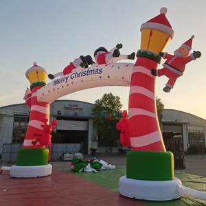 Arche de Noël gonflable publicitaire avec éclairage LED pour décoration de fêtes en extérieur - Product Image 3