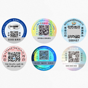 Güvenlik kurcalamaya açık etiketler LOGO ile özel baskılı yıkılabilir çıkartmalar renkli Peel Proof tasarım - Product Image 4