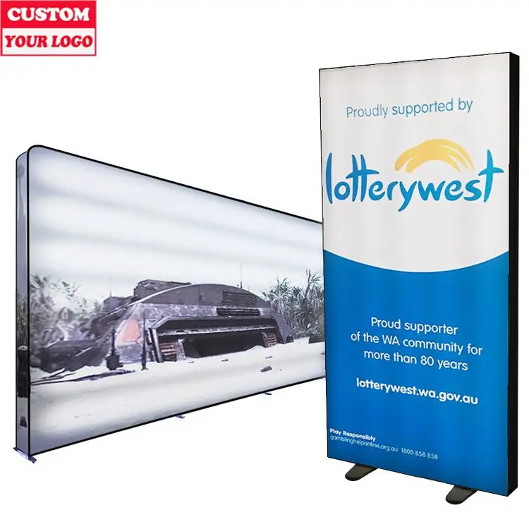 Reklam için özel boyut ve tasarım ışık kutusu Banner fuar ekranı stand ışık kutusu