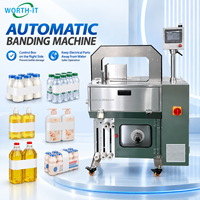 Machine de cerclage automatique en gros pour l'emballage de cartons de bouteilles de lait, électrique, de type boîte, sécurisée et résistante à l'eau