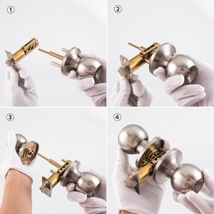 <span class=keywords><strong>2026</strong></span>年卸売住宅用ステンレス鋼鍵付きエントランスノブロックサテンニッケルチューブラーノブ真鍮キー付き耐久性防水 - Product Image 4