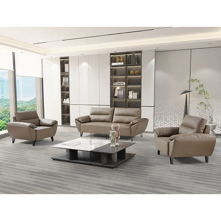 New Trend Reception Sofa Set Accept Customized Luxury Executive Sectional Office Sofa