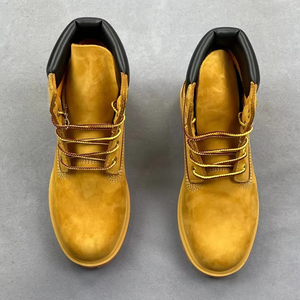 6-inch high-top wheat work boots, retro workwear style, versatile for all <b>outfits</b> - Product Image 6