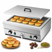 Nouvelle crêpière électrique en acier inoxydable, idéale pour la cuisson des châtaignes, la pâtisserie et la préparation de petits pains frits.