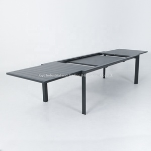 Leisure Modern <b>Extendable</b> <b>Outdoor</b> Rectangle Aluminum Frame <b>Dining</b> <b>Table</b> With Adjustable Slats Top for Hotel & Garden Use - Product Image 2