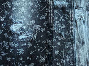 P2176 <span class=keywords><strong>Leopard</strong></span> in nặng trọng lượng Cotton Denim vải cho quần jean - Product Image 3