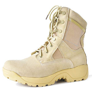 Bottes de <span class=keywords><strong>combat</strong></span> unisexes beiges avec bouches d'aération et fermeture éclair latérale Bottines d'été de haute qualité avec doublure en maille Style désert - Product Image 2