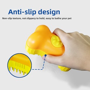 2025 nuevo diseño cepillo de baño de limpieza de mascotas en forma de hueso cepillo de masaje de depilación flotante de plástico para perros y gatos para uso transfronterizo - Product Image 4
