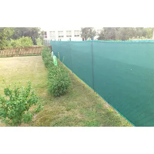 HDPE knit-tela de malla para pantalla de privacidad de parabrisas, valla verde oscuro