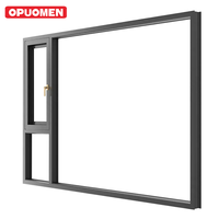 Fenêtres à battants en aluminium modernes et minimalistes, grand format, double vitrage, cadre pour chambre à coucher, salon, hôtel, appartement, persiennes horizontales