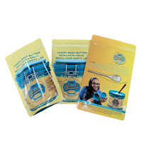 Sac d'emballage composite laminé de qualité alimentaire personnalisé, sac à fond plat, pochette autoportante en aluminium avec fermeture éclair
