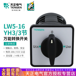 สวิตช์เปลี่ยนแรงดันไฟฟ้า 3 เฟส 3 ขั้ว รุ่น Tengen Lw5-16 Yh3 แบบเปลี่ยนอัตโนมัติ (ATS) ระดับ IP40 - Product Image 5