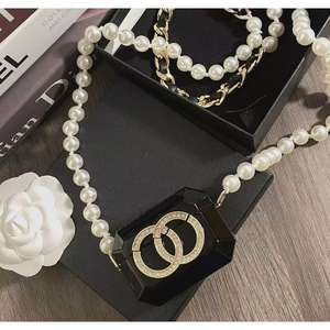 <span class=keywords><strong>Mini</strong></span> bolso de diseñador BZ053 para Airpos, carcasa protectora de lujo, cadena de perlas, bandolera, cuello Halter acrílico, Bolso pequeño decorativo - Product Image 2