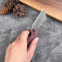 Couteau pliant Damas de nouvelle conception, 60 HRC, manche G10, couteau de poche EDC pour le camping, la randonnée et les activités de plein air