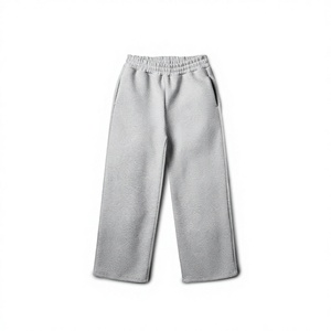 Nuovi Pantaloni Tuta Unisex in Pile Pesante di Poliestere Autunno/Inverno 2024, Stile Streetwear alla Moda, Comodi e Larghi con Coulisse Centrale - Product Image 1