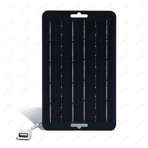 <span class=keywords><strong>Chargeur</strong></span> solaire 5V 4W, panneau photovoltaïque flexible monocristallin, chargement de téléphone en extérieur, noir, résistant aux éclaboussures - Product Image 5