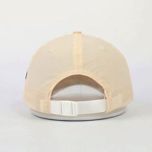 Comfortable New Design 6 Panel Unisex Adult Unstructured Beige Adjustable Polyester Quick Dry 3D Embroidery Baseball <b>Hat</b> - Product Image 4