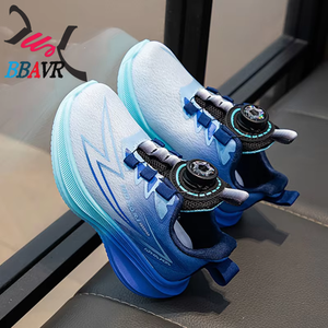 Boys' Sneakers Breathable Kids Casual <b>Shoes</b> Spring and Autumn New Mesh Button Non-slip <b>Soft</b>-soled Trendy Running <b>Shoes</b> - Product Image 2