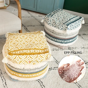 Puf Marroquí al por Mayor, Decoración para el Hogar Infantil, Puf <span class=keywords><strong>Cuadrado</strong></span> Hecho a Mano, Taburete Otomano, Sillas, Funda de Puf Otomano con Estampado Bohemio - Product Image 4