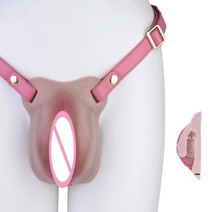 ORALSX Wearable Vagina Realistic Pussy with Clit and Channel Strapon Vaginal Sissy Pants Sissy Cross <b>Dressing</b> Pants Pussy Shape - Product Image 1