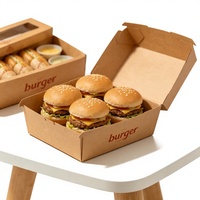 Emballage en papier ondulé de qualité alimentaire pour restaurant, pliable, avec logo personnalisé, écologique, biodégradable, revêtement UV, laminage mat
