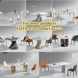 Giá Rẻ Hiện Đại Màu Đen Và Trắng Thanh Lịch Vòng Phòng Ăn Đặt 4 Ghế Hiện Đại Xoay Bàn Ăn Đặt - Product Image 2