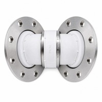 Soufflet d'expansion en caoutchouc pour conduites de brasserie DN80 PN16 en acier inoxydable 304 à brides, joint flexible de qualité alimentaire