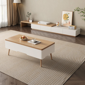 Bàn cà phê nâng hạ bằng gỗ đa năng, bàn ăn nâng mặt bàn, bàn cà phê gấp gọn cho phòng khách - Product Image 3